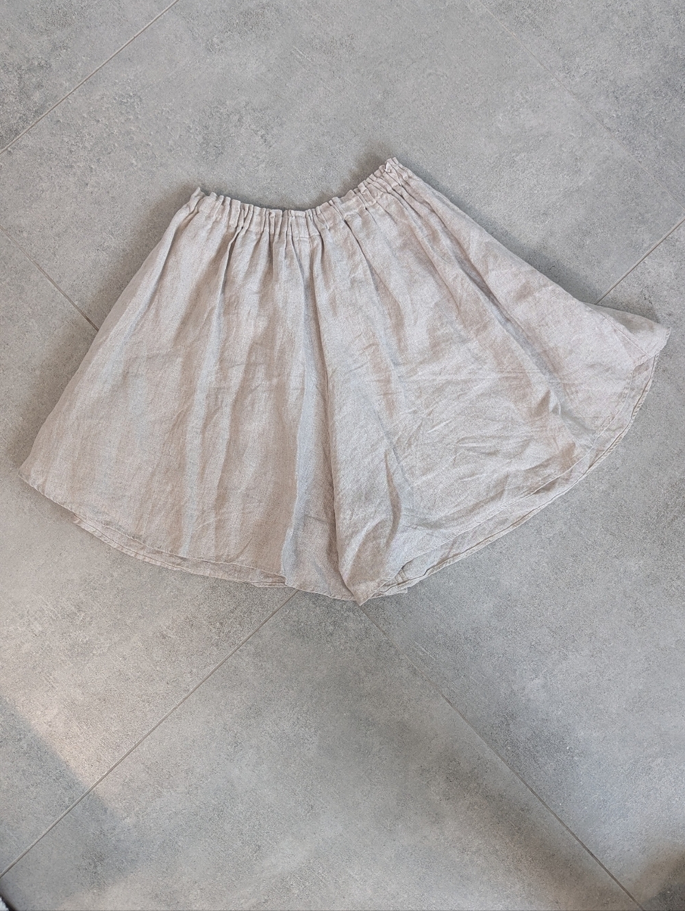 Linen Shorts Made in Italy Size S Adjustable Waist Beige Passeggiando Ravello